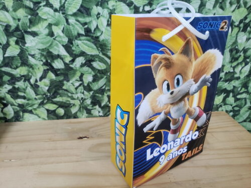 Tails Sonic Sacola Personalizada Pronta Entrega
