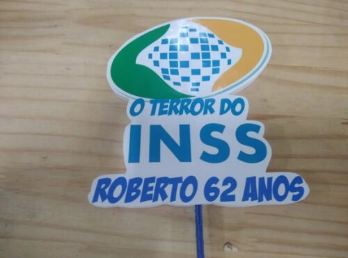 Terror do Inss Topo de Bolo Personalizado Pronta Entrega