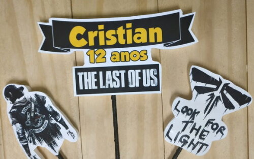 The Last Of Us Topo de Bolo Personalizado Pronta Entrega