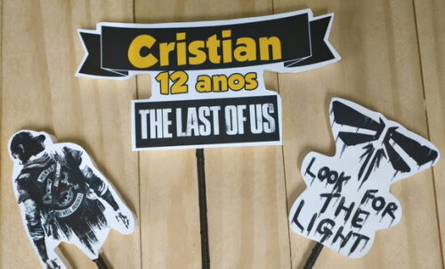 The Last Of Us Topo de Bolo Personalizado Pronta Entrega