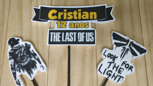 The Last Of Us Topo de Bolo Personalizado Pronta Entrega
