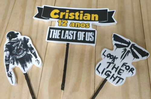 The Last Of Us Topo de Bolo Personalizado Pronta Entrega