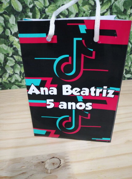 Tik Tok Sacola Personalizada Pronta Entrega