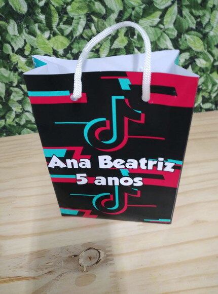 Tik Tok Sacola Personalizada Pronta Entrega