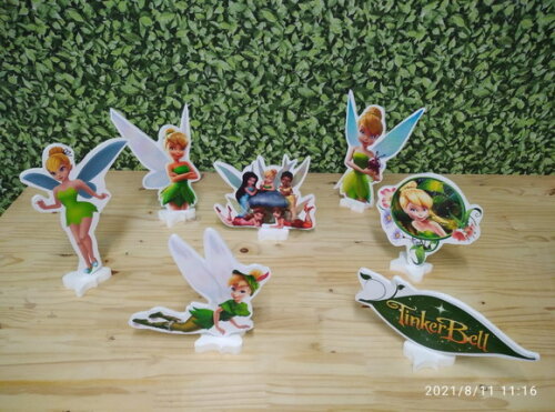Tinkerbell Sininho Kit de Mesa Displays 7 Peças P Entrega