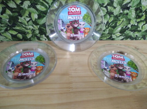 Tom Studios Gatos Pratos Decorados Pronta Entrega