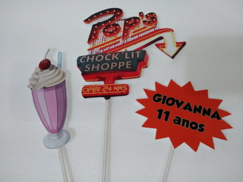 Topo Bolo Tema Riverdale 3 Peças