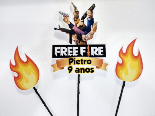 Topo de Bolo Free Fire Personalizado