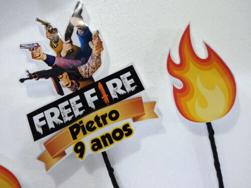Topo de Bolo Free Fire Personalizado