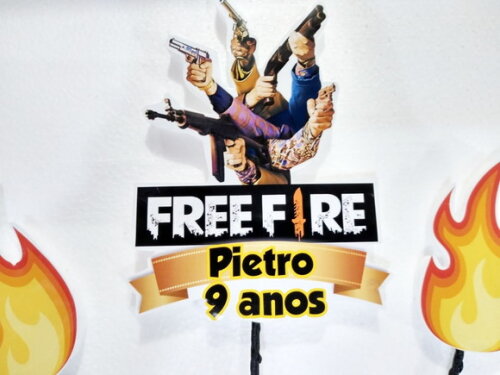 Topo de Bolo Free Fire Personalizado