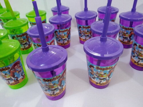 Toy Story Copo Canudo Personalizado Div Cores