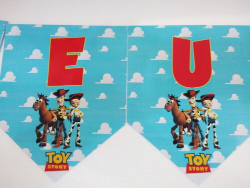 Toy Story Varal Parabens Mais Nome Personalizado