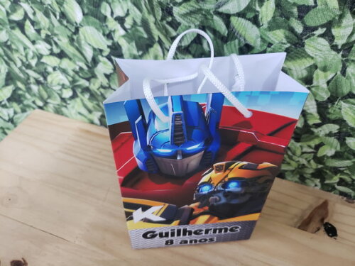 Transformers Sacola Personalizada Pronta Entrega