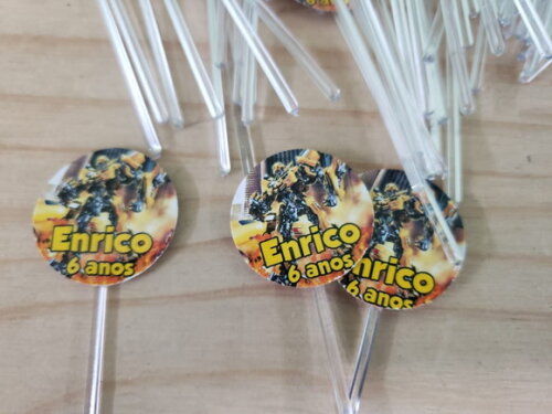 Transformers Topper para Docinhos 50 Unidades