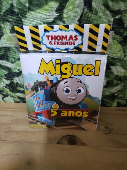 Trem Thomas Lembrancinha Caderninho Colorir Personalizado