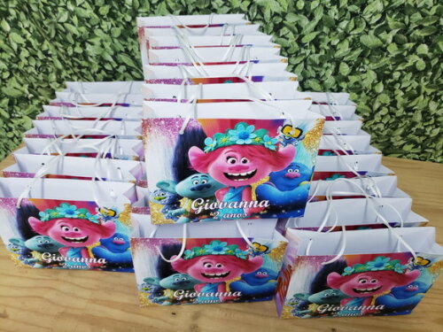 Trolls Sacola Personalizada Horinzontal Pronta Entrega