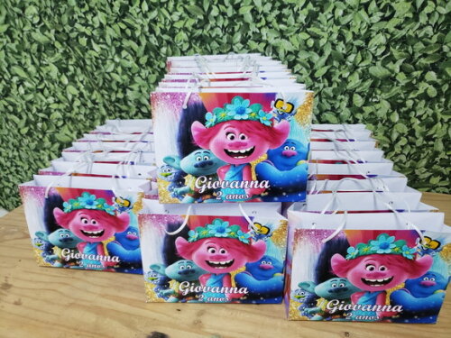 Trolls Sacola Personalizada Horinzontal Pronta Entrega