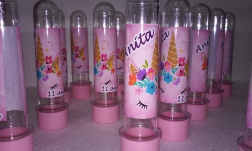 Unicornio Tubetes Personalizados Pronta Entrega