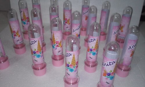 Unicornio Tubetes Personalizados Pronta Entrega