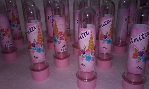 Unicornio Tubetes Personalizados Pronta Entrega