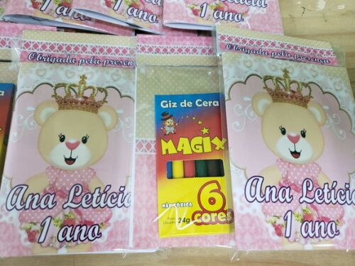 Ursinha Realeza Lembrancinha Caderninho Personalizado