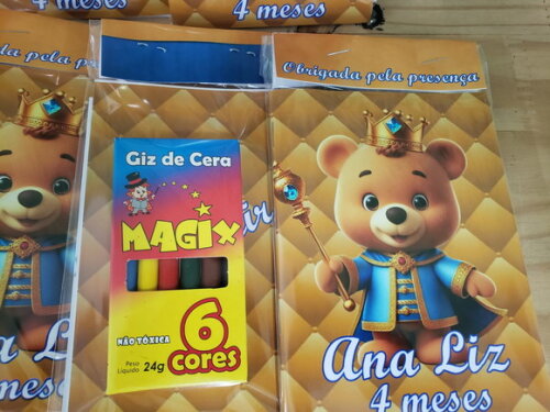 Ursinho Principe Lembrancinha Caderninho para Colorir
