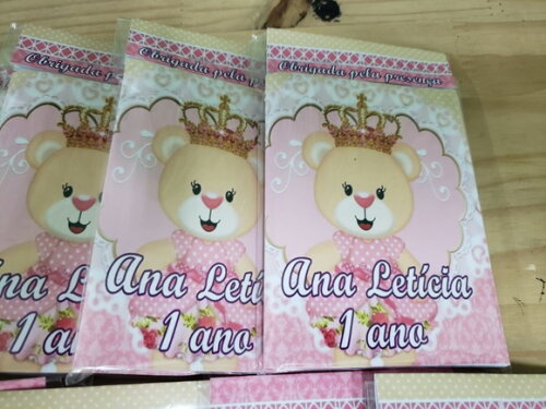 Ursinha Realeza Lembrancinha Caderninho Personalizado