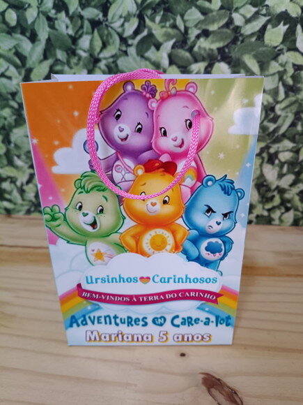 Ursinhos Carinhos Sacola Personalizada Tam Médio 24x17x8 cm