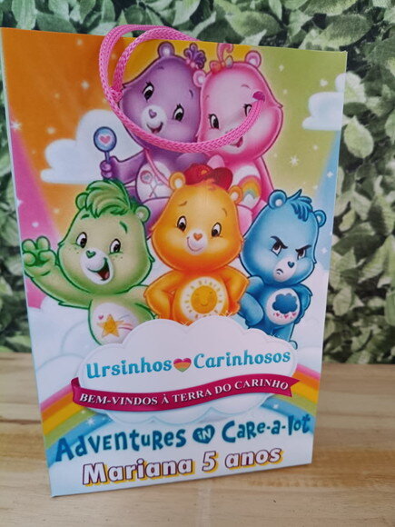 Ursinhos Carinhos Sacola Personalizada Tam Médio 24x17x8 cm