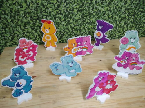 Ursinhos Carinhosos Kit Displays de Mesa 9 Peças Pronta Entr