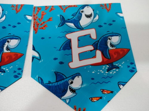 Varal Baby Shark Parabens + Nome Personalizado
