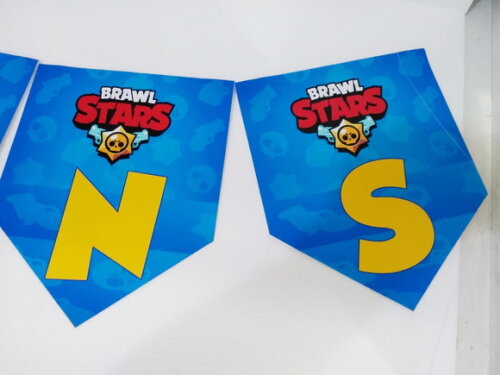 Varal Braw Star Parabens + Nome Personalizada