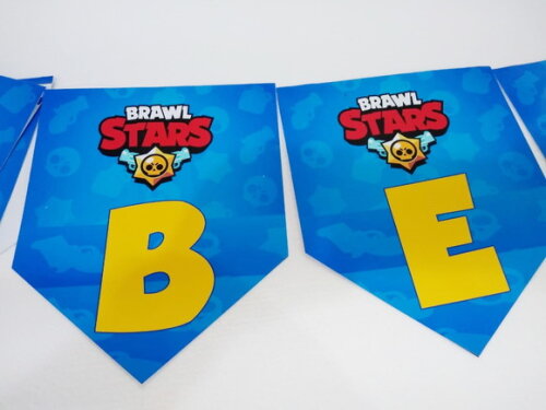 Varal Braw Star Parabens + Nome Personalizada