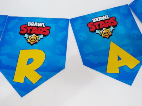 Varal Braw Star Parabens + Nome Personalizada
