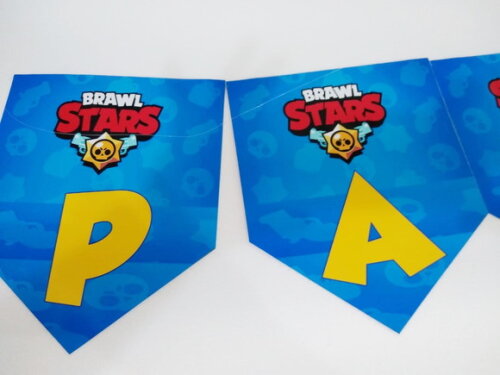 Varal Braw Star Parabens + Nome Personalizada