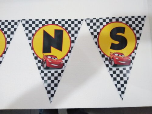 Varal Carros Disney Parabens Mais Nome