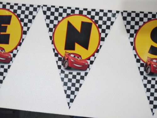 Varal Carros Disney Parabens Mais Nome