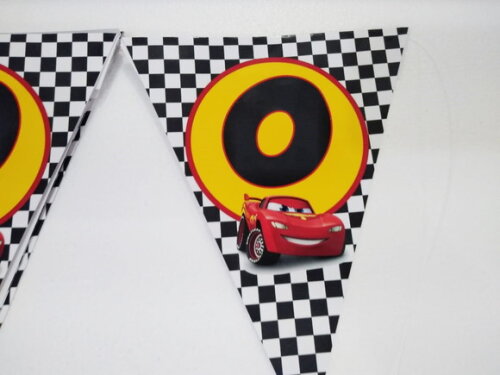 Varal Carros Parabens + Nome Personalizada