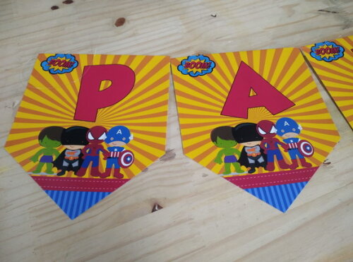Varal Herois Baby Parabens + Nome Personalizado
