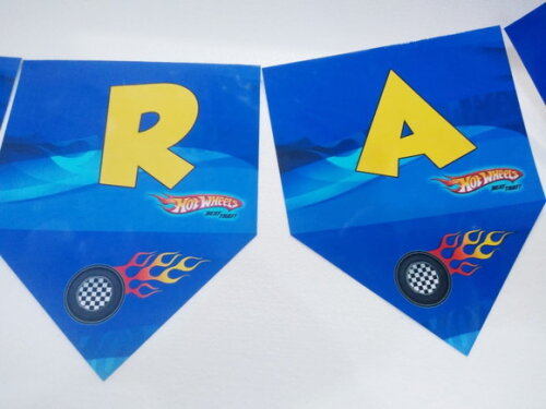 Varal Hot Wheels Parabens Mais Nome Personalizado