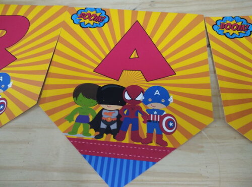 Varal Herois Baby Parabens + Nome Personalizado