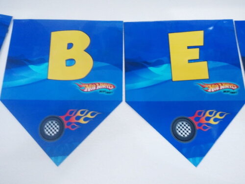 Varal Hot Wheels Parabens Mais Nome Personalizado