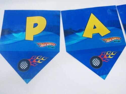 Varal Hot Wheels Parabens Mais Nome Personalizado