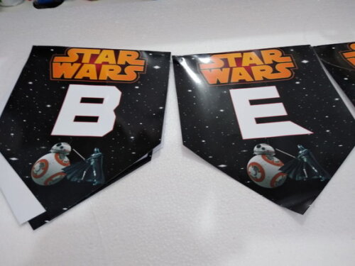 Varal Star Wars Personalizado Parabéns Mais Nome