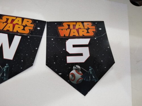 Varal Star Wars Personalizado Parabéns Mais Nome