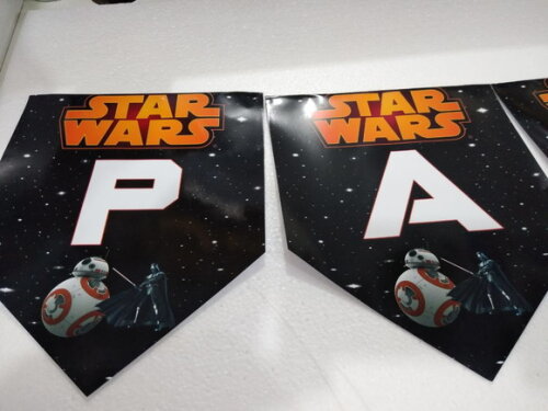 Varal Star Wars Personalizado Parabéns Mais Nome