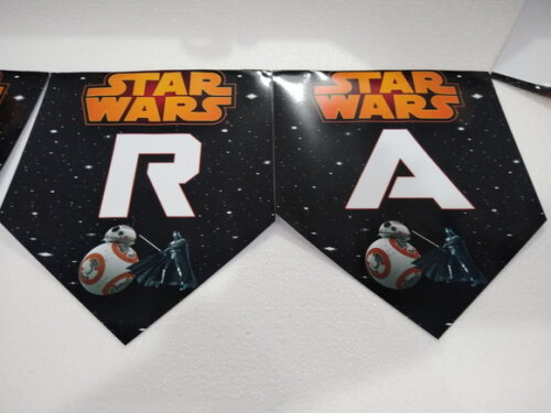 Varal Star Wars Personalizado Parabéns Mais Nome