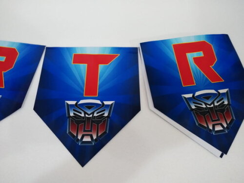 Varal Transformers Personalizada Parabens Mais Nome