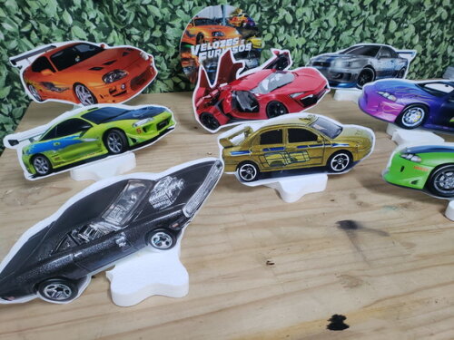 Velozes e Furiosos Kit de Mesa Displays 9 Peças P Entrega