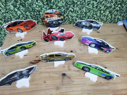 Velozes e Furiosos Kit de Mesa Displays 9 Peças P Entrega